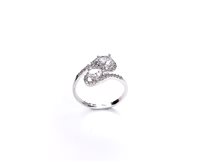Anello Stocco Gioielli Donna in Oro bianco Zircone ANS 21 - ANS 21